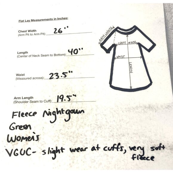 Life Is Good Fleece Hooded Nightgown Womens Medium M Green Mug Coffee Pockets - Picture 5 of 14